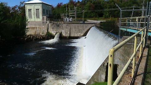 Adirondack Mountains - Old (Still Functioning) Dam for a shutdown Paper Mill