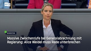 Massive Zwischenrufe bei Generalabrechnung: Alice Weidel muss Rede unterbrechen