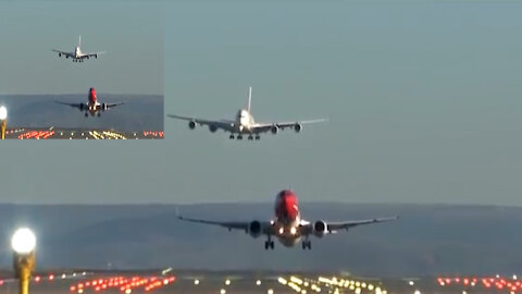 😮amazing!! Emirates A380 landing on a B737 taking off 10 miles🙌👏😮🔥