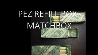 Origami BOX MATCHBOX PEZ Refill Storage Paper GIFT BOX or Money Origami Dollars Design © #DrPhu