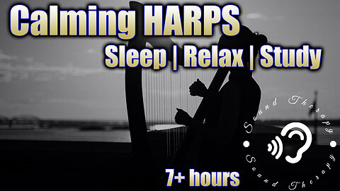 Deep Sleep | Meditation | Calming Harps | Echoing Voices | HD Stereo | Black Screen