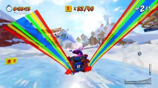 Blizzard Bluff Gold Relic Race Gameplay - Crash Team Racing Nitro-Fueled (Nintendo Switch)