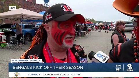 Fans up early to tailgate for the Bengals game
