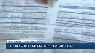Elderly couple stunned by used car warranty rules