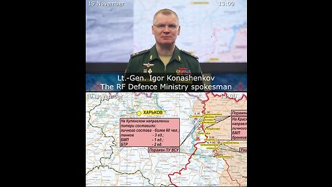 19.11.22 ⚡Russian Defence Ministry report on the progress of the deNAZIfication of Ukraine