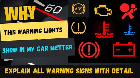 Warning Lights On Your Cars Dashboard | What Do They Mean Explanation, symptom's.