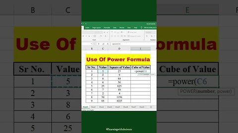 Power Formulas in Excel