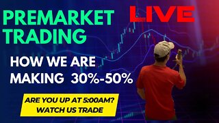 Money to be made 5:00am-8:00am Premarket. Here's how to do it LIVE each day