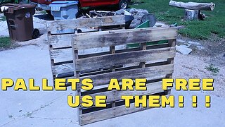 wood pallets are a free resource use it!!!