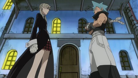 Soul Eater - Black Star punches Maka