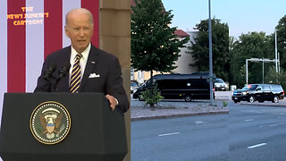 Biden, right before he jumps in his 39 vehicle motorcade: "We all must address the existential threat of accelerating climate change. It's real! It's serious. We don't have a lot of time."