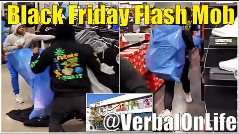 MASSIVE Black Teenager Black Friday Flash Mob ROBS Nike Store!