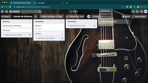 Como estudar Guitarra e Violão com Trello