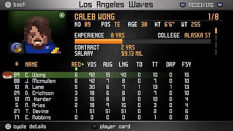 EFL:2-12- New Orleans Royals (1-1) Defeat Los Angeles Waves (1-1) - 24-16 - Legend Bowl - Week 2