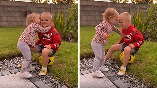 Little girl hilariously shows tough love to boy