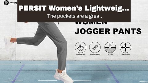 PERSIT Women's Lightweight Joggers with Pockets, High Waisted Quick-Dry 4-Way Stretch Running H...