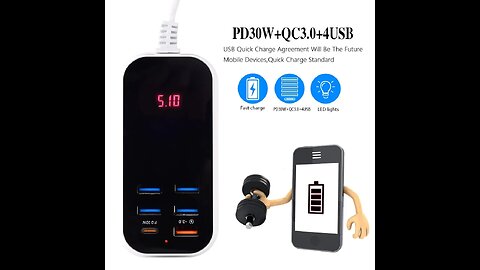 Multiple USB Charger PD 30W Type C Fast Charger