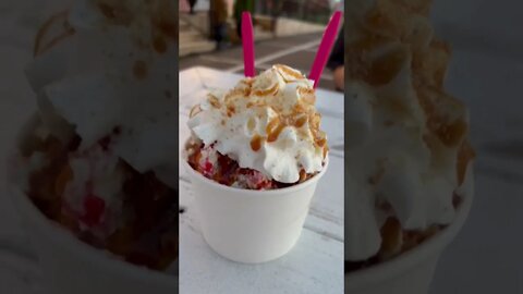 Icy Scoops Cherry Cheesecake Sundae