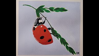 Ladybug in Gouache