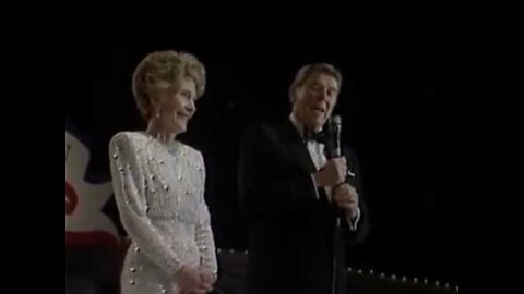President Reagan and Nancy Reagan Inaugural Balls cuts on January 21, 1985