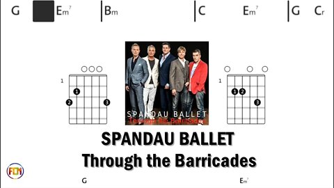SPANDAU BALLET Through the Barricades - (Chords & Lyrics like a Karaoke) HD