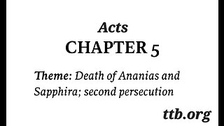 Acts Chapter 5 (Bible Study)