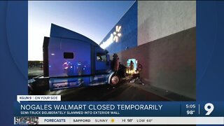Tractor trailer rams into Nogales Walmart