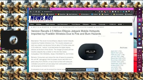 Verizon Recalls 2.5 Million Ellipsis Jetpack Mobile Hotspots