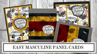 Fathers Day Cards | Easy Masculine Cards Using Up Scraps
