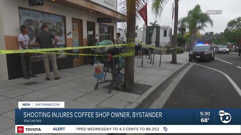 Shooting injures Encinitas coffee shop owner, bystander