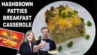 HASHBROWN PATTIES BREAKFAST CASSEROLE | How To Make Hash Brown Casserole