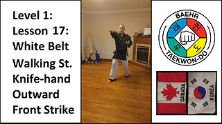 Baehr Taekwondo: 01-17: White Belt: Walking Stance - Knife-hand Outward Front Strike