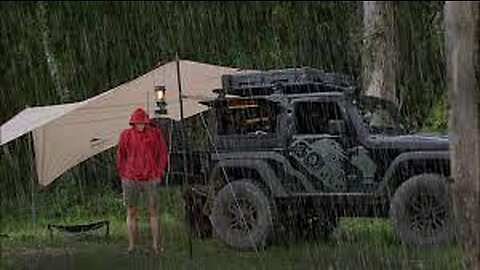 Solo Camping In Rain