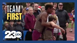 Sportsmanship matters: Alaska runner drags his teammate over the finish line