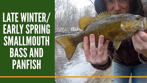 Late Winter/Early Spring Smallmouth Bass And First Panfish of 2020 Michigan Fishing On The River