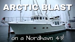 We survived an ARCTIC BLAST on our Nordhavn 43 trawler! [MV FREEDOM]