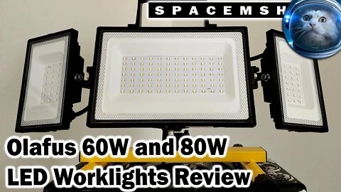 Olafus 60W and 80W Adjustable IP65 Waterproof Work Lights Unboxing and Review