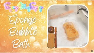 Sponge Bubble Bath ASMR Sponge Squeezing + Rinse #squeezemysponge