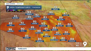 Near record heat will turn to cool and rainy