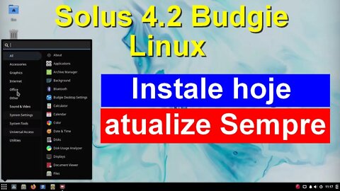 Solus 4.2 Budgie Linux independente para computadores pessoais. Instale hoje e atualize sempre