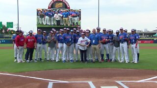 'It couldn't be better' 100-year-old veteran throws first pitch at Bisons game