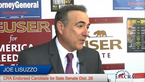 Joe Lisuzzo, Candidate for CA State Senate, Dist. 28