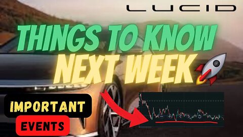 EVENTS TO WATCH NEXT WEEK 🔥🔥 LCID PRICE PREDICTIONS │ MUST KNOW UPDATES $LCID