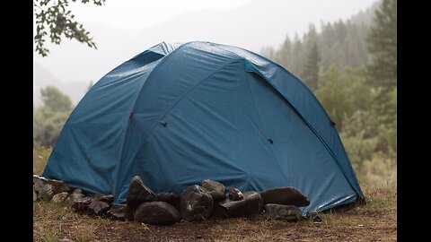 RAIN ON A TENT