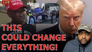 Black People Line Up In The STREET And SHOUT 'FREE TRUMP' After MUGSHOT As Trump RETURNS TO TWITTER!