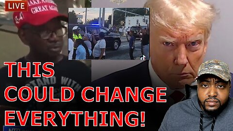 Black People Line Up In The STREET And SHOUT 'FREE TRUMP' After MUGSHOT As Trump RETURNS TO TWITTER!