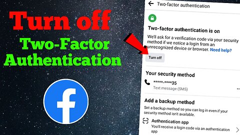 how to turn off two factor authentication on Facebook without logging in | 2 Factor problem Facebook