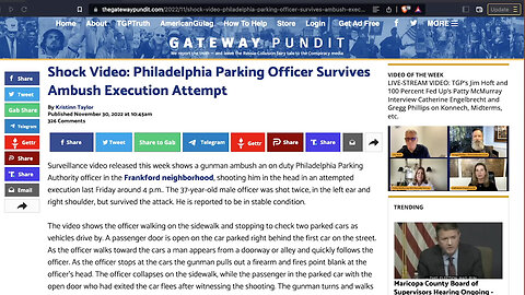 PHILADELPHIA PARKING OFFICER SURVIVES AMBUSH EXECUTION IN BROAD DAYLIGHT