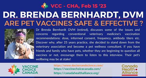 Are Pet Vaccines Safe & Effective? Dr Brenda Bernardt, DVM