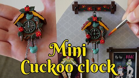 DIY How to make a miniature Cuckoo clock🐤/＜DIY＞ミニチュア鳩時計